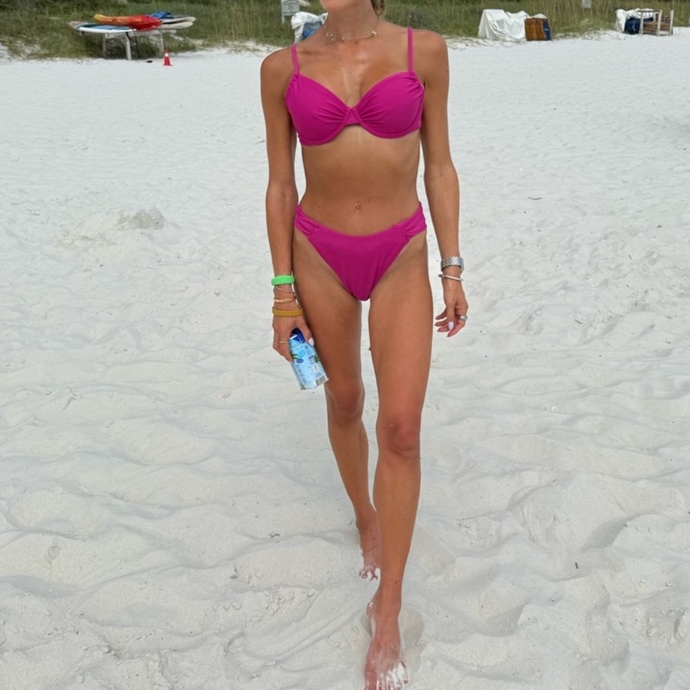Pink Women's Bikini Set size s top xs bottoms